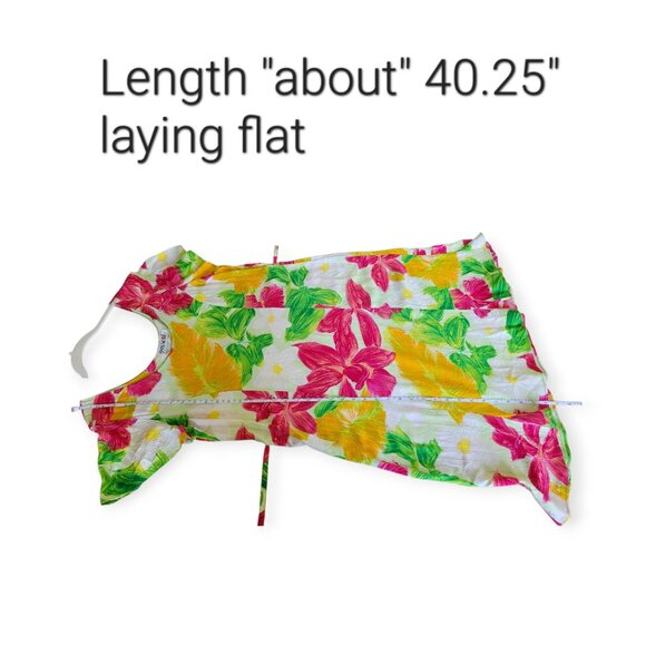 90s Jams World Vintage Hawaiian Floral Dress L - Picture 9 of 13